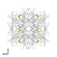 MAGNESIUM ION in PDB entry 1umg, assembly 1, side view.