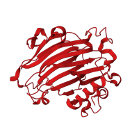 The deposited structure of PDB entry 1un1 contains 2 copies of CATH domain 2.60.120.200 (Jelly Rolls) in Xyloglucan endotransglucosylase protein 34. Showing 1 copy in chain A.