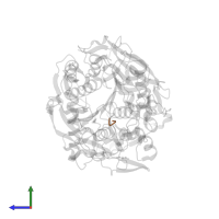 PEPTIDE LIGAND GLU-PHE-SER-PRO in PDB entry 1uoq, assembly 1, side view.