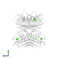 CALCIUM ION in PDB entry 1v6j, assembly 1, side view.