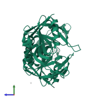 Adenine phosphoribosyltransferase in PDB entry 1vch, assembly 2, side view.