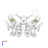 ACETIC ACID in PDB entry 1vch, assembly 2, top view.