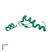 Troponin I, fast skeletal muscle in PDB entry 1vdi, assembly 1, top view.