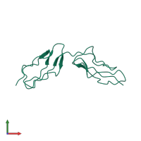 Monomeric assembly 1 of PDB entry 1vvc coloured by chemically distinct molecules, front view.