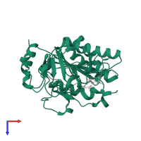 N-acetyllactosaminide alpha-1,3-galactosyltransferase in PDB entry 1vzt, assembly 1, top view.