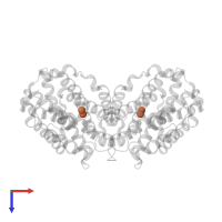 FE (II) ION in PDB entry 1w69, assembly 1, top view.