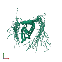 PDB entry 1whr coloured by chain, ensemble of 20 models, front view.