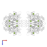 SULFATE ION in PDB entry 1wl5, assembly 1, top view.