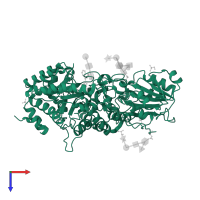 Beta-D-glucan exohydrolase isoenzyme ExoI in PDB entry 1x39, assembly 1, top view.