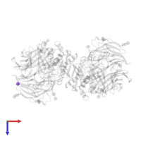 SODIUM ION in PDB entry 1x70, assembly 1, top view.