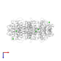 CHLORIDE ION in PDB entry 1xe3, assembly 1, top view.