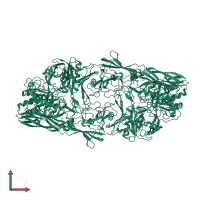 C5a peptidase in PDB entry 1xf1, assembly 1, front view.