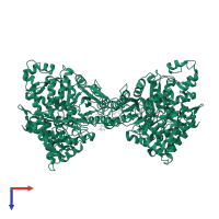 Vitamin B12-dependent ribonucleotide reductase in PDB entry 1xjg, assembly 1, top view.