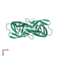 Protease in PDB entry 1xl2, assembly 1, top view.