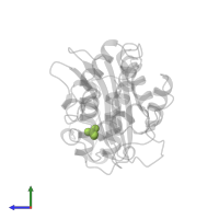 SULFATE ION in PDB entry 1xpb, assembly 1, side view.