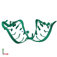 PDB entry 1xsu coloured by chain, front view.