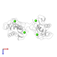 CALCIUM ION in PDB entry 1xur, assembly 1, top view.