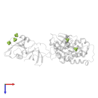 SULFATE ION in PDB entry 1y57, assembly 1, top view.