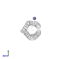 ZINC ION in PDB entry 1yo7, assembly 1, side view.