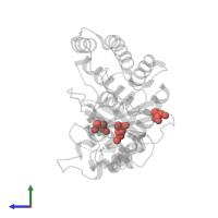 Modified residue MSE in PDB entry 1ypx, assembly 1, side view.