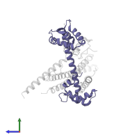 Troponin C, skeletal muscle in PDB entry 1ytz, assembly 1, side view.