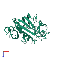 Angiopoietin-2 in PDB entry 1z3s, assembly 1, top view.