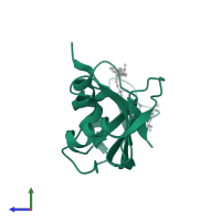 Ribonuclease pancreatic in PDB entry 1z6d, assembly 2, side view.