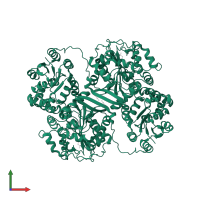 Bifunctional epoxide hydrolase 2 in PDB entry 1zd3, assembly 1, front view.