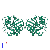 Integrin alpha-L in PDB entry 1zop, assembly 1, top view.