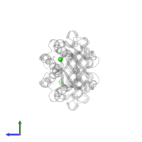 CHLORIDE ION in PDB entry 1zop, assembly 1, side view.