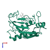 Neutrophil collagenase in PDB entry 1zs0, assembly 1, top view.