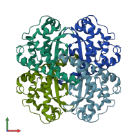 PDB entry 1zte coloured by chain, front view.