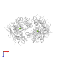 MAGNESIUM ION in PDB entry 1zxm, assembly 1, top view.