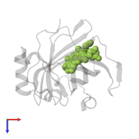 PROTOPORPHYRIN IX CONTAINING FE in PDB entry 2a3f, assembly 1, top view.