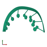 PDB entry 2a7e coloured by chain, front view.