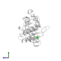 CHLORIDE ION in PDB entry 2a8b, assembly 1, side view.