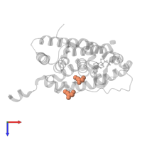 GLYCEROL in PDB entry 2aa2, assembly 1, top view.