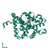 Mineralocorticoid receptor in PDB entry 2aa7, assembly 1, front view.