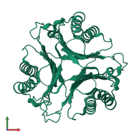 Malonate semialdehyde decarboxylase in PDB entry 2aal, assembly 1, front view.