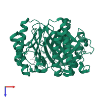 Malonate semialdehyde decarboxylase in PDB entry 2aal, assembly 1, top view.