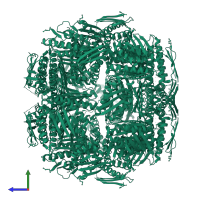 Imidazoleglycerol-phosphate dehydratase in PDB entry 2ae8, assembly 1, side view.