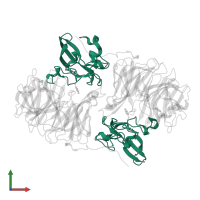 Aralkylamine dehydrogenase light chain in PDB entry 2agw, assembly 1, front view.