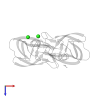 CHLORIDE ION in PDB entry 2aof, assembly 1, top view.