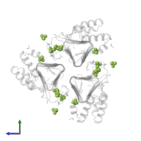 PHOSPHATE ION in PDB entry 2aq9, assembly 1, side view.