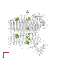 PHOSPHATE ION in PDB entry 2aq9, assembly 1, top view.