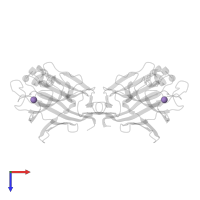 MANGANESE (II) ION in PDB entry 2arb, assembly 1, top view.