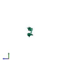 Monomeric assembly 1 of PDB entry 2atg coloured by chemically distinct molecules, side view.