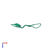 Retrocyclin-2 in PDB entry 2atg, assembly 1, top view.