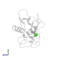 CALCIUM ION in PDB entry 2ayk, assembly 1, side view.