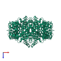 Enoyl-[acyl-carrier-protein] reductase [NADH] in PDB entry 2b35, assembly 1, top view.